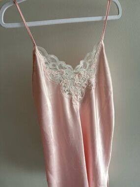 LA VIE EN ROSE Vintage Slip On Pink Dress Large L